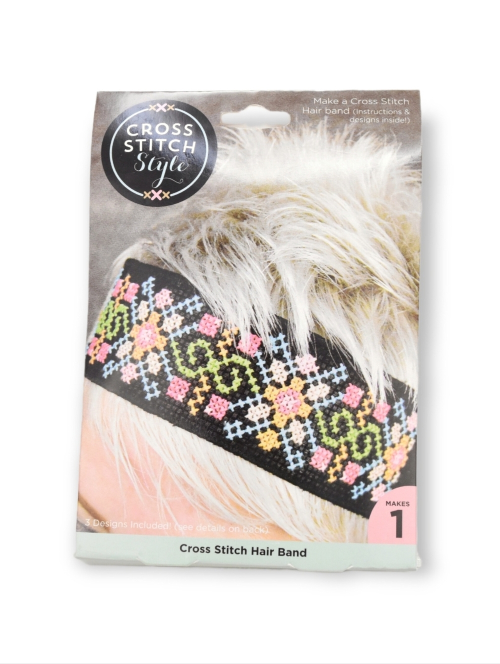 NEW Cross Stitch Style - DIY Cross Stitched Headband / Hair Band Kit & Patterns